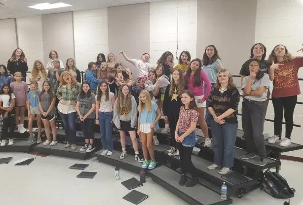 Students enjoy a masterclass with Kathlene Ritch, Conspirare soprano.