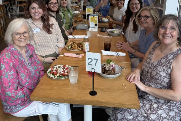 The Symphonic Choir treble choir and team enjoy a meal out following the final concert of the season at Dell Children's Medical Center.