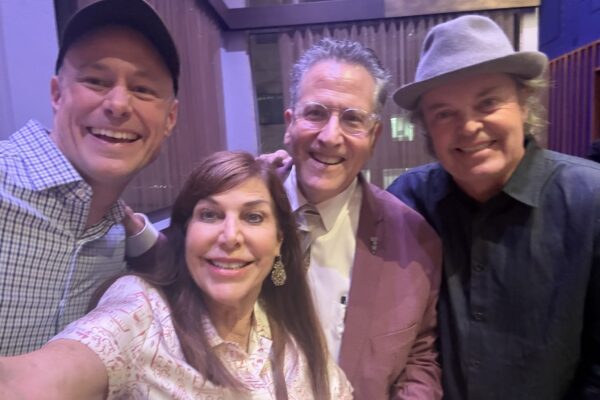 Bob Bursey, Lynne Dobson, Elliott Forrest (Conspirare Board Member), and Greg Wooldridge at the Lincoln Center Presentation of the Declaration project.  Conspirare participated in the Austin presentation of Declaration: Songs of Democracy, Voices of Hope